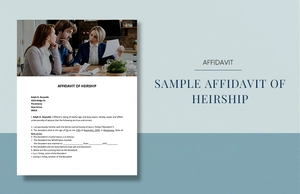 Sample Affidavit of Heirship Template
