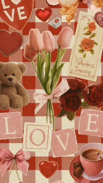 Free Collage Valentines Day Wallpaper Template to Edit Online