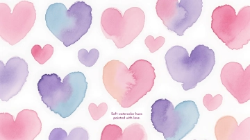 Free Water Color Valentines Day Background Template to Edit Online