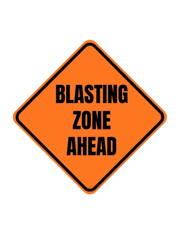 Free Blasting Zone Ahead Construction Sign Template to Edit Online