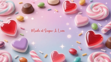Free Valentines Day Candy Background Template to Edit Online