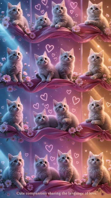Free Valentines Day Animals Wallpaper Template to Edit Online