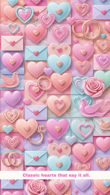 Free Valentines Day Hearts Wallpaper Template to Edit Online