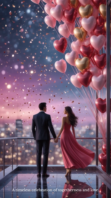 Free Valentines Day Couple Wallpaper Template to Edit Online