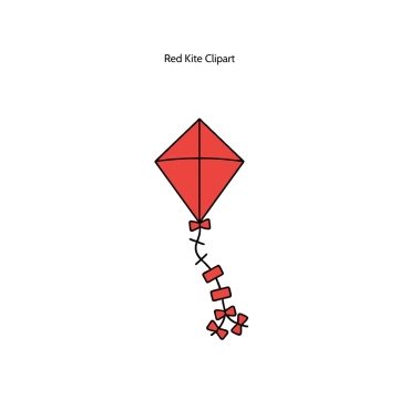 Free Red Kite Vector Clipart (PNG, SVG) to Edit Online