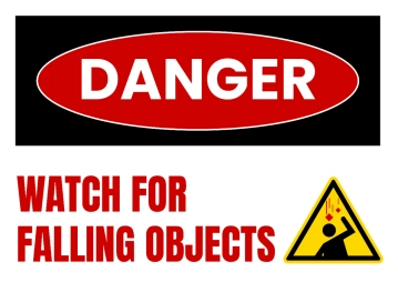 Free Falling Objects Construction Sign Template to Edit Online
