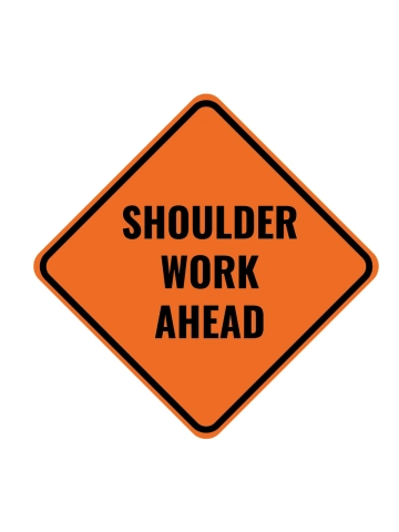 Free Shoulder Work Ahead Construction Sign Template to Edit Online