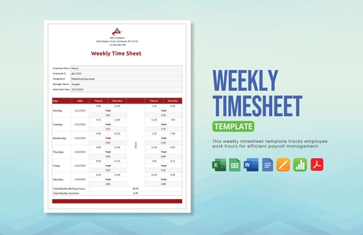 Weekly Timesheet Template