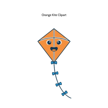 Free Orange Kite Vector Clipart (PNG, SVG) to Edit Online