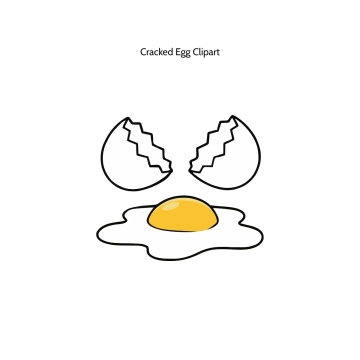 Free Cracked Egg Vector Clipart (PNG, SVG) to Edit Online