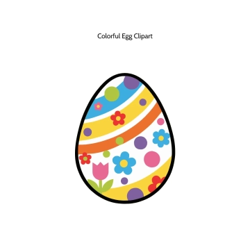 Free Colorful Egg Vector Clipart (PNG, SVG) to Edit Online