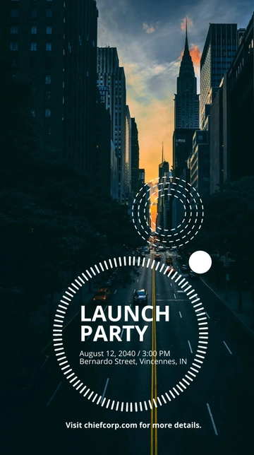 Free Launch Party Snapchat Geofilter Template to Edit Online