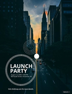 Launch Party Flyer Template