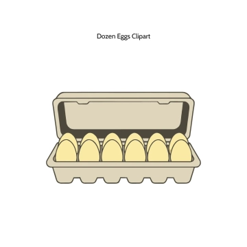 Free Dozen Eggs Vector Clipart (PNG, SVG) to Edit Online