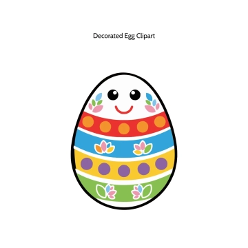 Free Decorated Egg Vector Clipart (PNG, SVG) to Edit Online