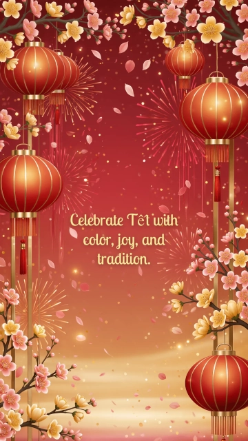 Free Tet Festive Wallpaper Template to Edit Online