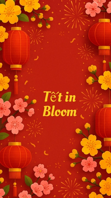 Free Tet Floral Wallpaper Template to Edit Online