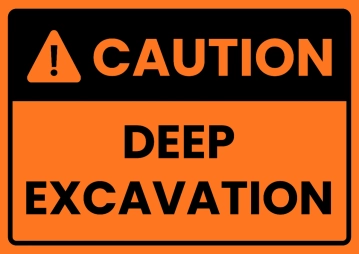 Free Construction Deep Excavation Sign Template to Edit Online