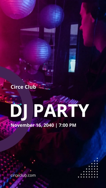 Free DJ Party Whatsapp Post Template to Edit Online