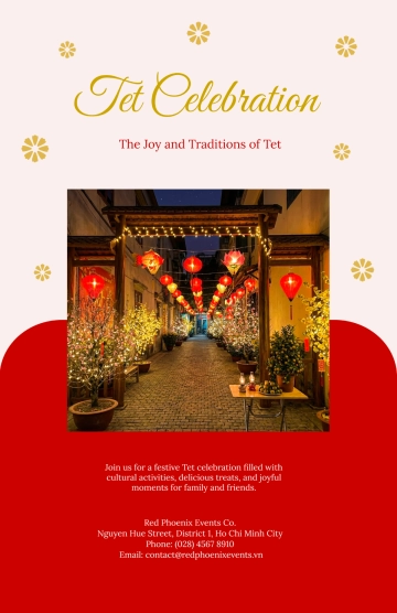 Free Festive Tet Poster Template to Edit Online
