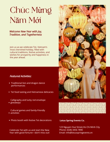 Free Elegant Tet Flyer Template to Edit Online