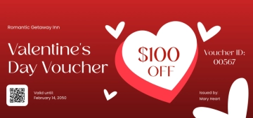 Free Valentines Day Discount Voucher Template to Edit Online