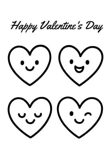 Free Preschool Valentines Day Drawing Template to Edit Online