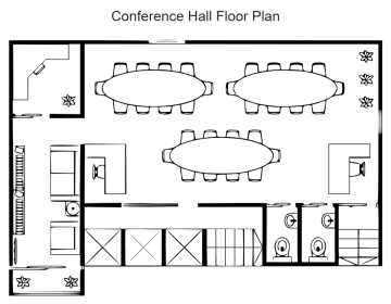 Free Conference Hall Floor Plan to Edit Online