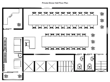 Free Private Dinner Hall Floor Plan to Edit Online