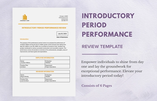 Introductory Period Performance Review Template