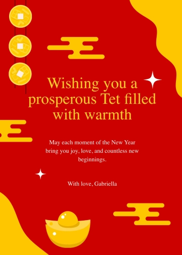 Free Meaningful Tet Wishes Template to Edit Online