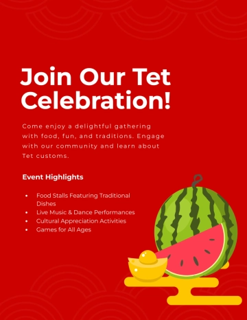 Free Minimalist Tet Flyer Template to Edit Online