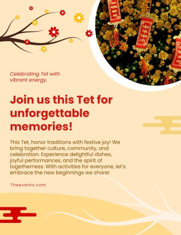 Free Tet Festive Flyer Template to Edit Online