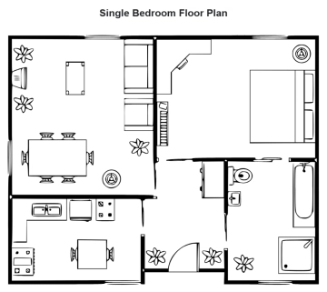 Free Single Bedroom Floor Plan to Edit Online