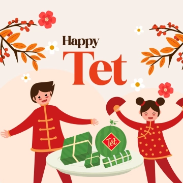 Free Tet New Year Day Clip Art Background Templates to Edit Online