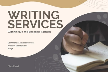 Free Writer Advertising Fiverr Banner Template to Edit Online