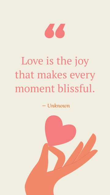 Free Valentines Day Bliss Quote Template to Edit Online