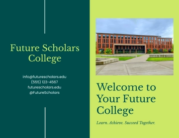 Free Simple Bi-Fold College Information Brochure Template to Edit Online