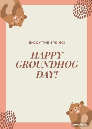 Official Groundhog Day Card Template