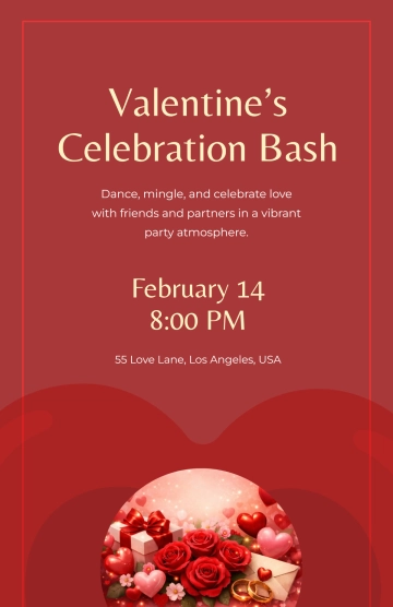 Free Valentines Day Party Poster Template to Edit Online