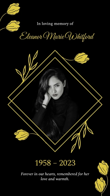 Free In Loving Memory IG Story Template to Edit Online