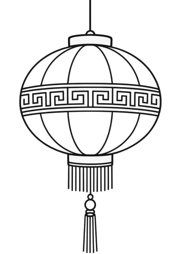 Free Chinese New Year Lantern Drawing Template to Edit Online