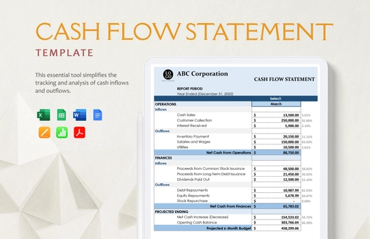Cash Flow Statement Template