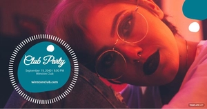 Free Club Party Facebook Post Template to Edit Online