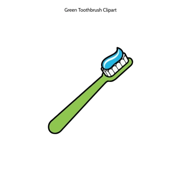 Free Green Toothbrush Vector Clipart (PNG, SVG) to Edit Online