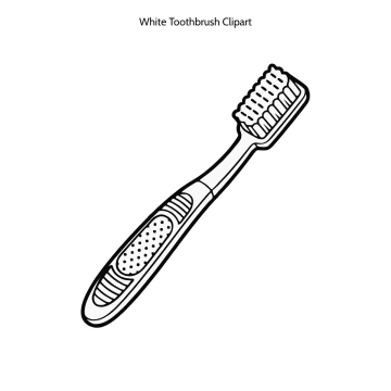 Free White Toothbrush Vector Clipart (PNG, SVG) to Edit Online