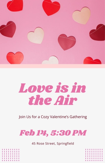 Free Simple Valentines Day Poster Template to Edit Online