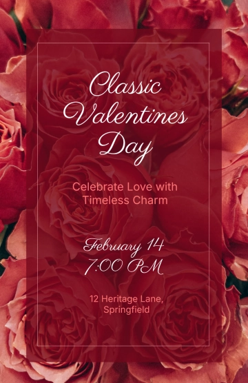Free Vintage Valentines Day Poster Template to Edit Online