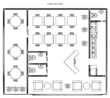 Free Café Floor Plan to Edit Online