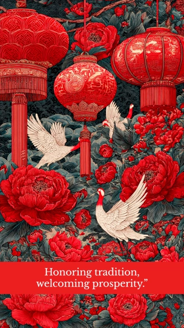 Free Traditional Chinese New Year Wallpaper Template to Edit Online